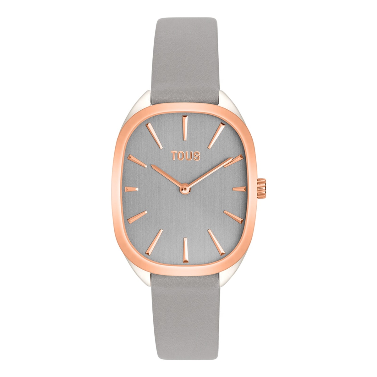 Tous - Reloj Analógico De Acero Iprg Rosa Con Correa De Piel Gris Heritage - Único