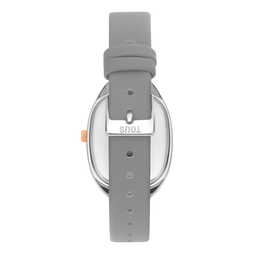 Pink IPG steel analog Watch with gray leather strap Heritage image number 2