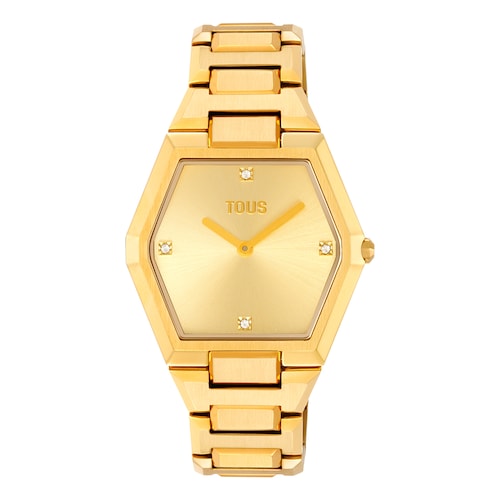 Reloj analógico con brazalete acero IPG dorado Karat