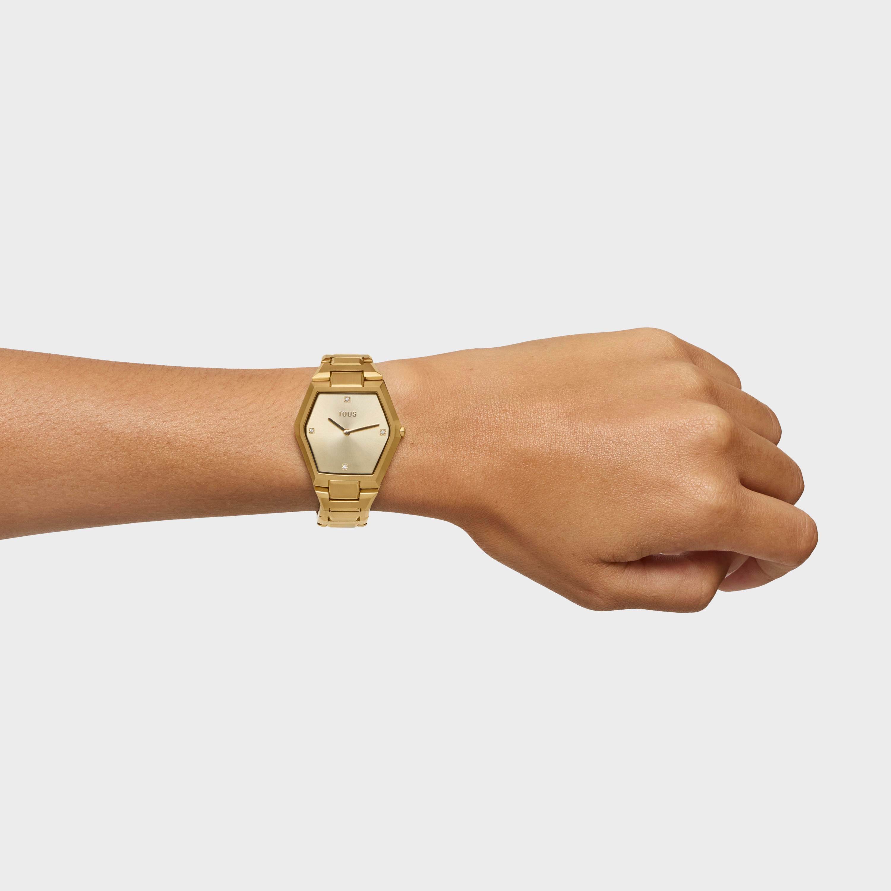 Reloj analógico con brazalete acero IPG dorado Karat