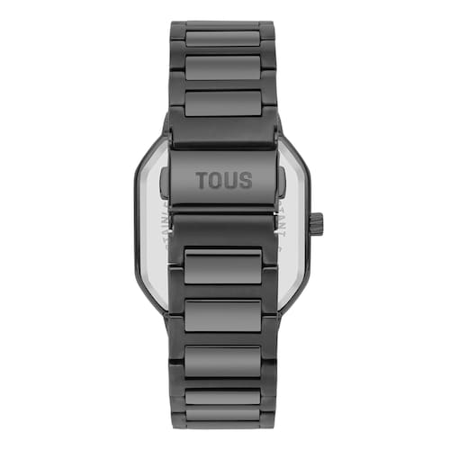 Reloj analógico con brazalete acero IP negro Lit