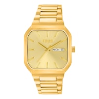 Reloj analógico con brazalete acero IPG dorado Lit