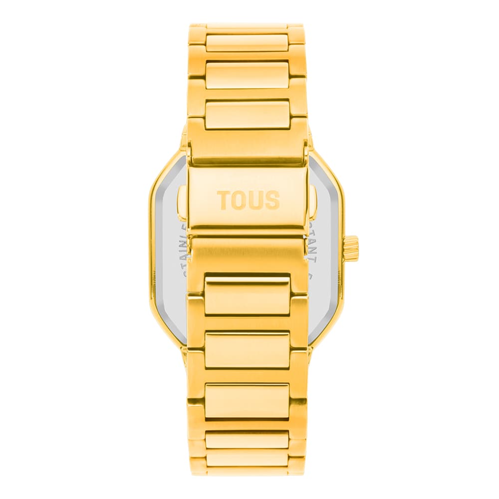Reloj analógico con brazalete acero IPG dorado Lit image number 2