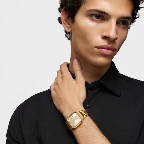 Reloj analógico con brazalete acero IPG dorado Lit