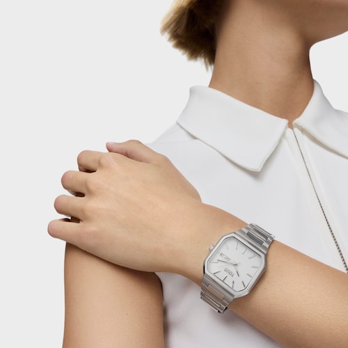 Reloj analógico con brazalete de aluminio Lit