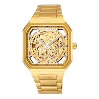 Analog Watch with gold-colored IPG steel bracelet D-Bear Now