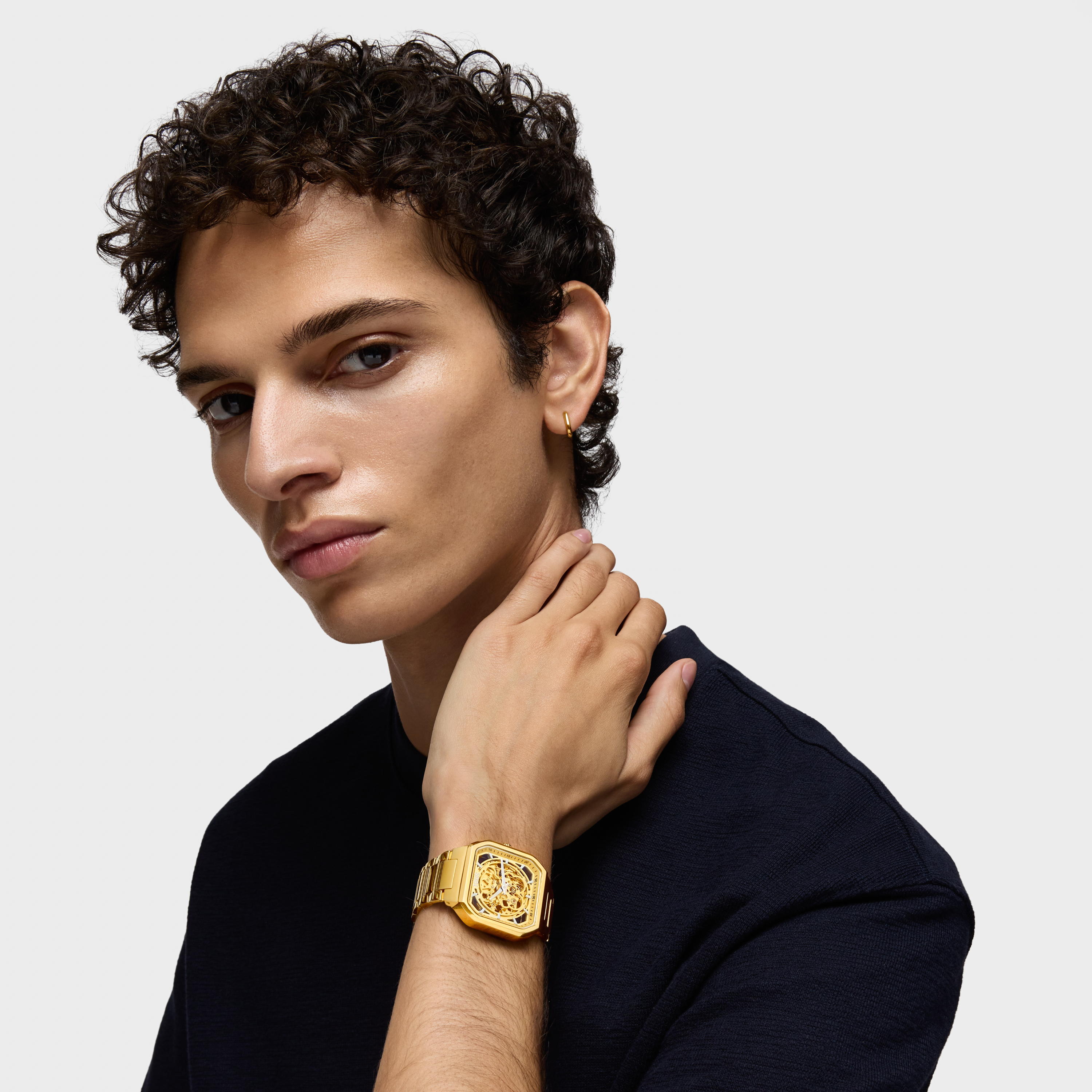 Analog Watch with gold-colored IPG steel bracelet D-Bear Now