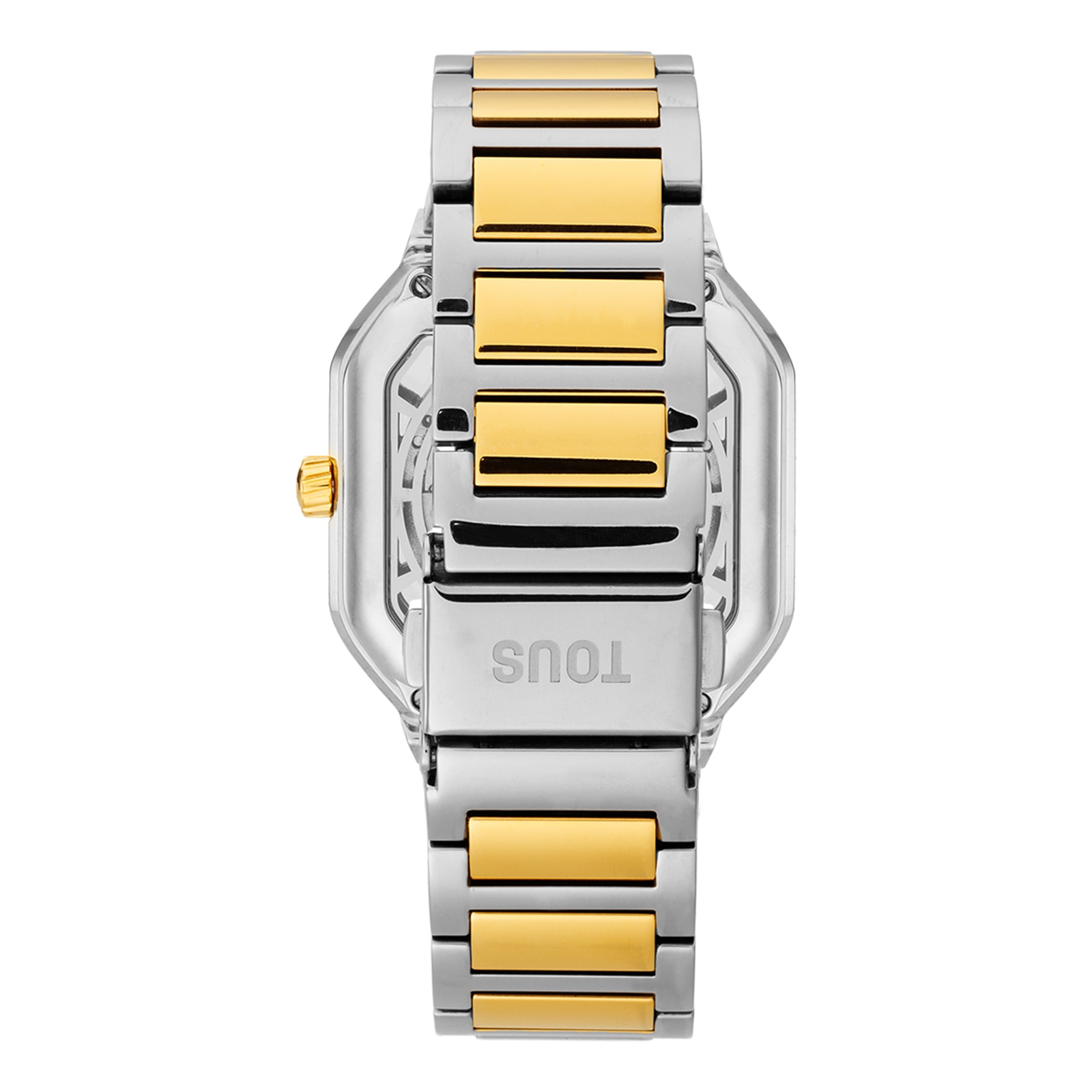 Reloj analógico automático con brazalete de acero IPG dorado y acero D-Bear Now