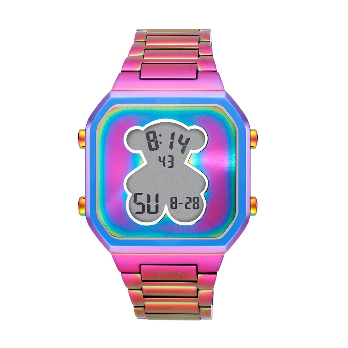 Tous - Reloj Digital Con Brazalete De Acero Ip Iridiscente D-Bear - Único