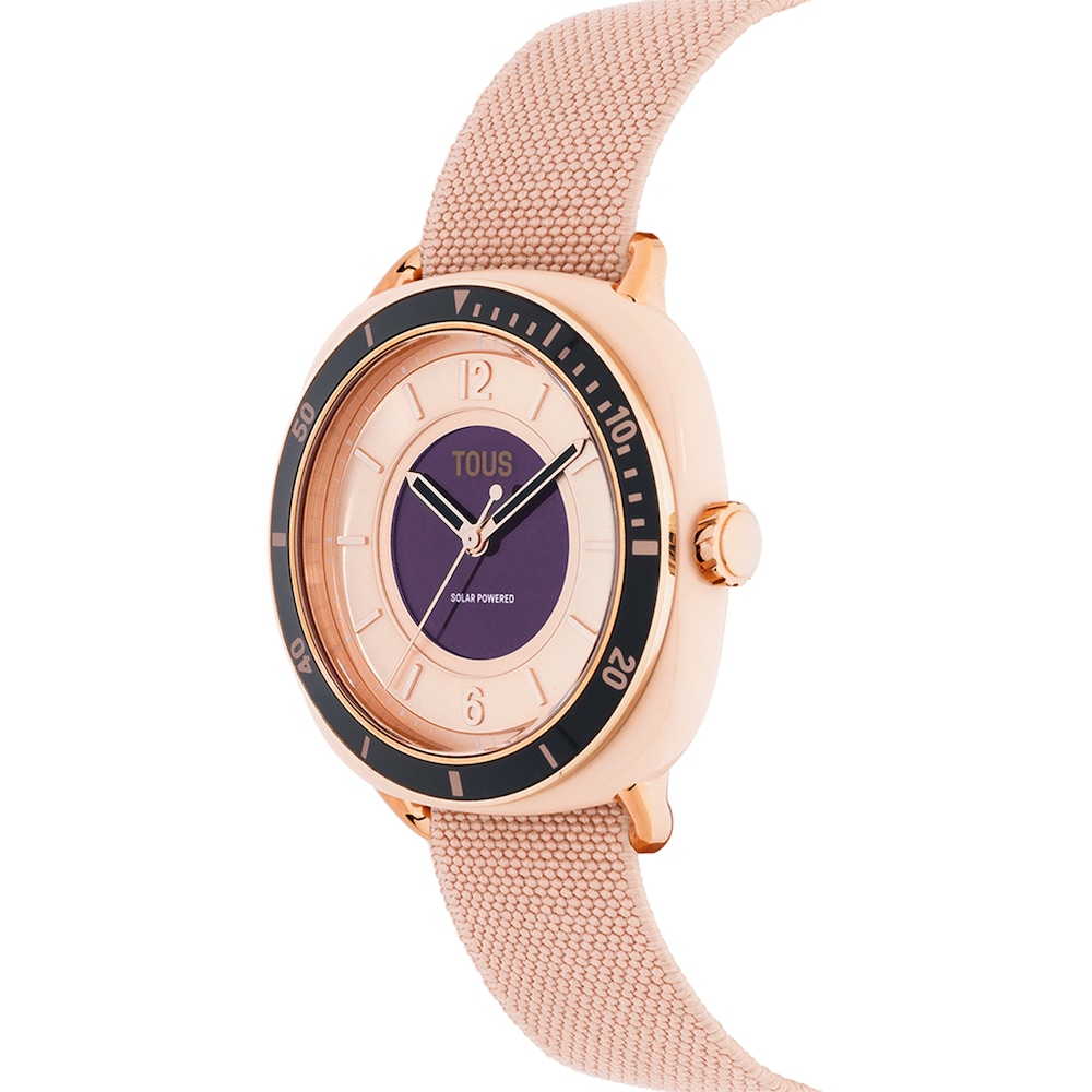Reloj anal&oacute;gico de acero IPRG nude con brazalete el&aacute;stico en color rosa Osier