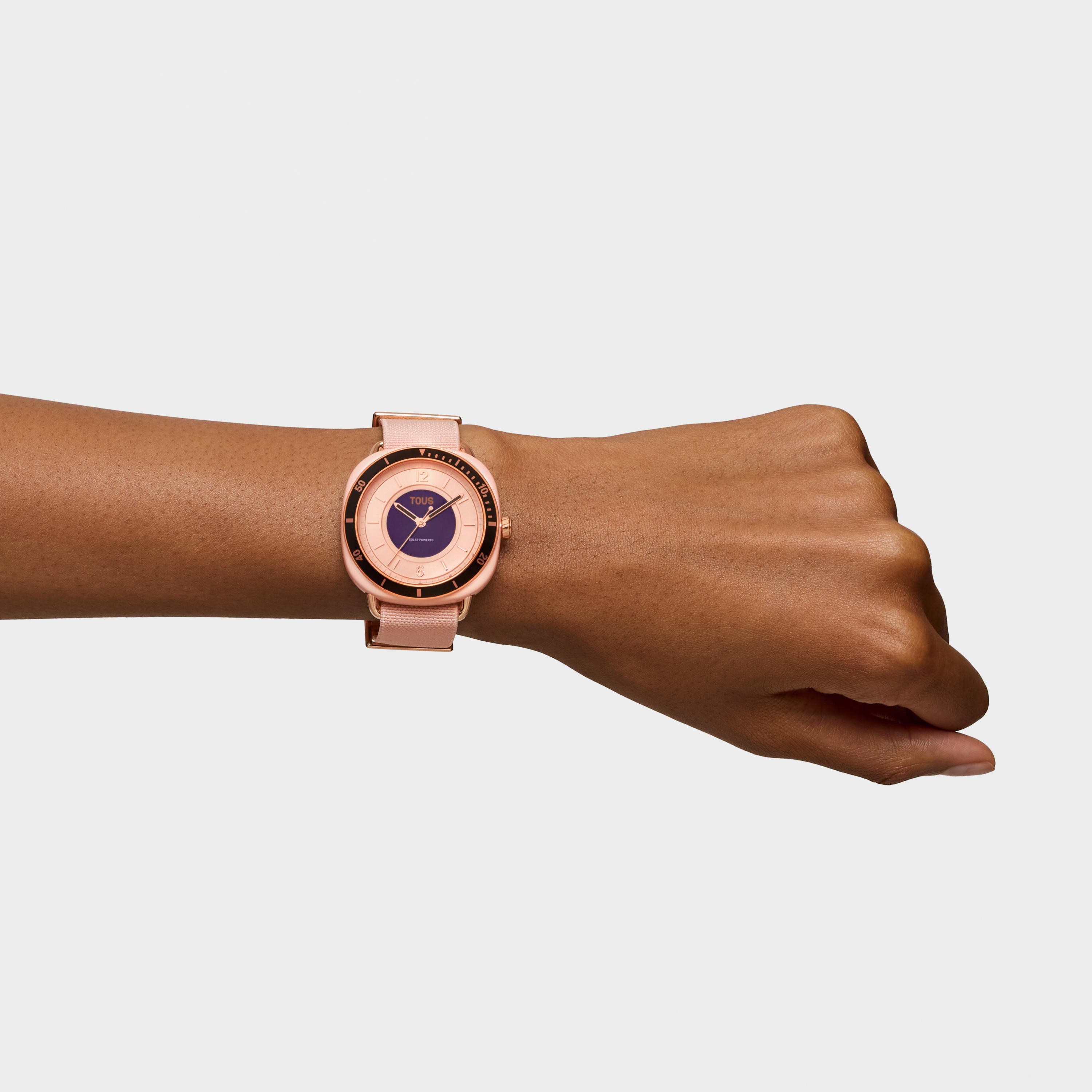 Reloj analógico de acero IPRG nude con brazalete elástico en color rosa Osier