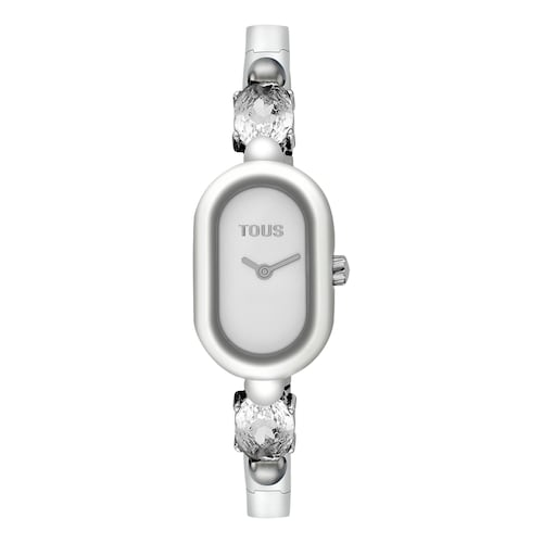Analog Watch with steel bracelet and rock crystal TOUS Color