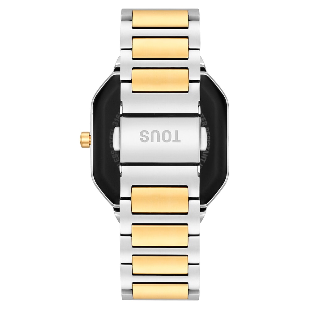 Smartwatch with steel bracelet and gold-colored steel and zirconias B-Connect