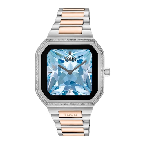 Smartwatch B-Connect &mu;&epsilon; &mu;&pi;&rho;&alpha;&sigma;&epsilon;&lambda;έ &alpha;&pi;ό &alpha;&tau;&sigma;ά&lambda;&iota; &kappa;&alpha;&iota; &alpha;&tau;&sigma;ά&lambda;&iota; &sigma;&epsilon; &rho;&omicron;&zeta; &chi;&rho;ώ&mu;&alpha; &kappa;&alpha;&iota; &zeta;&iota;&rho;&gamma;&kappa;ό&nu;