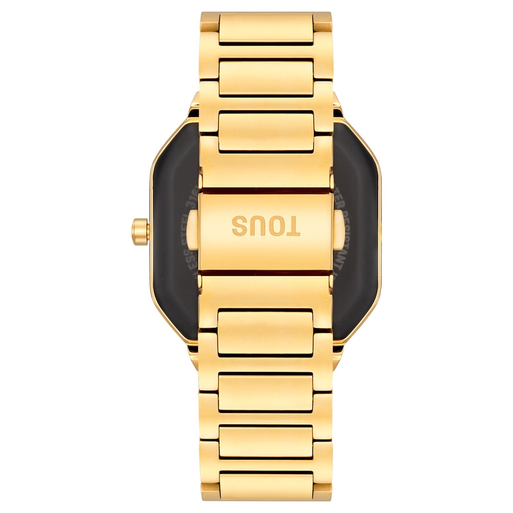 Wyposażony w&nbsp;bransoletę ze stali w kolorze złotym smartwatch B-Connect