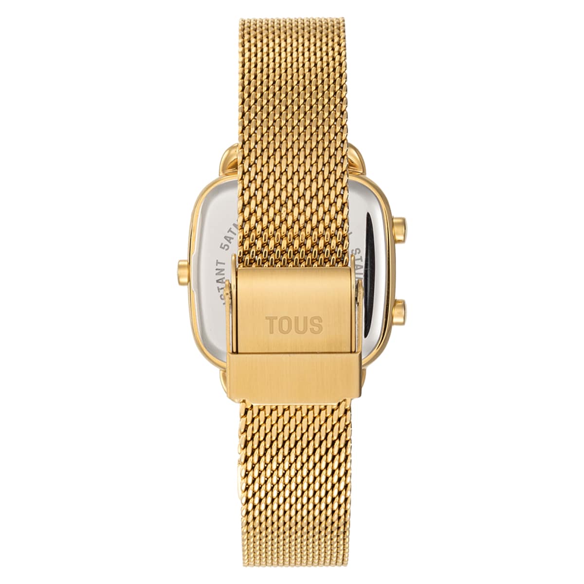 Reloj digital con brazalete de acero dorado D-Logo Mini