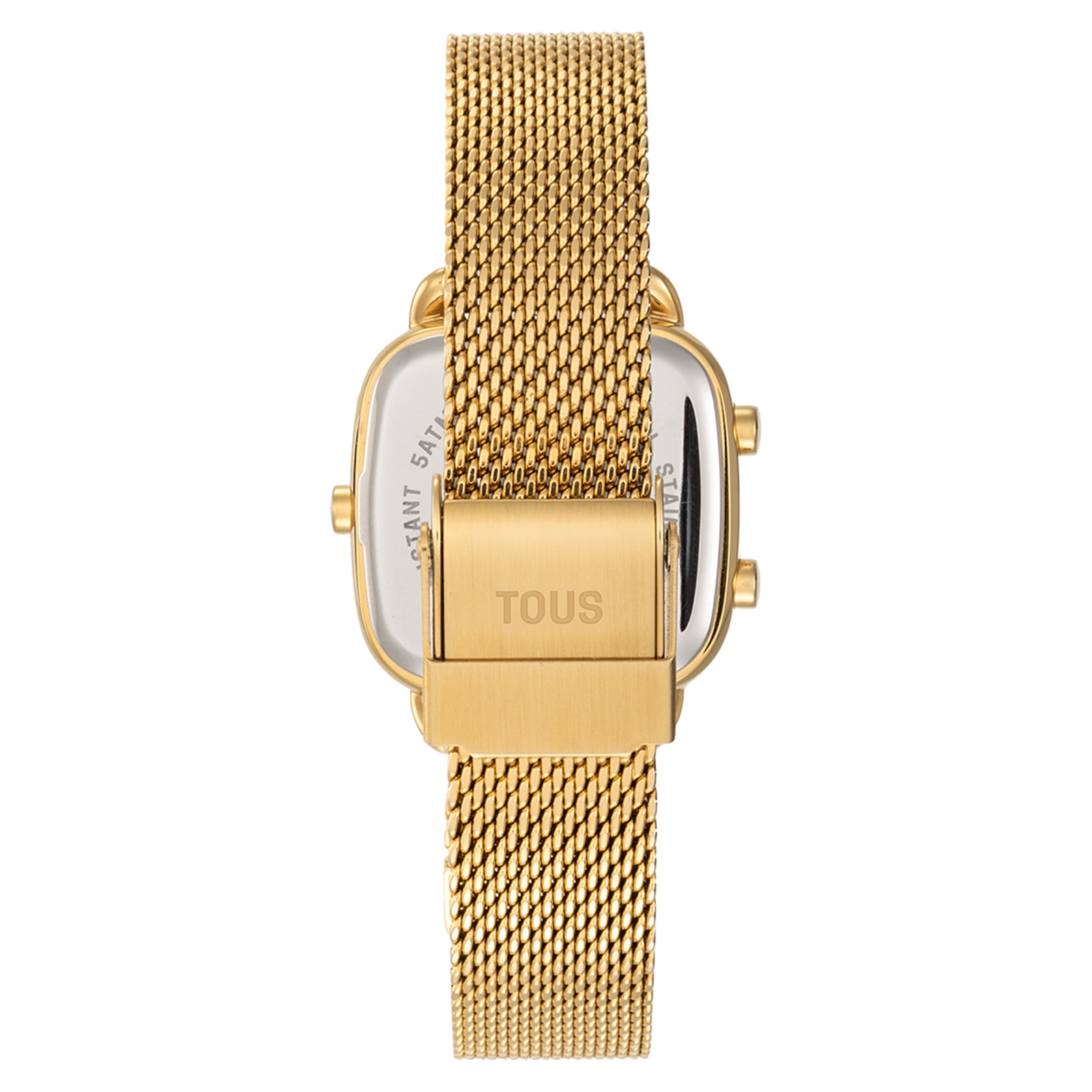 Reloj digital con brazalete de acero dorado D-Logo Mini