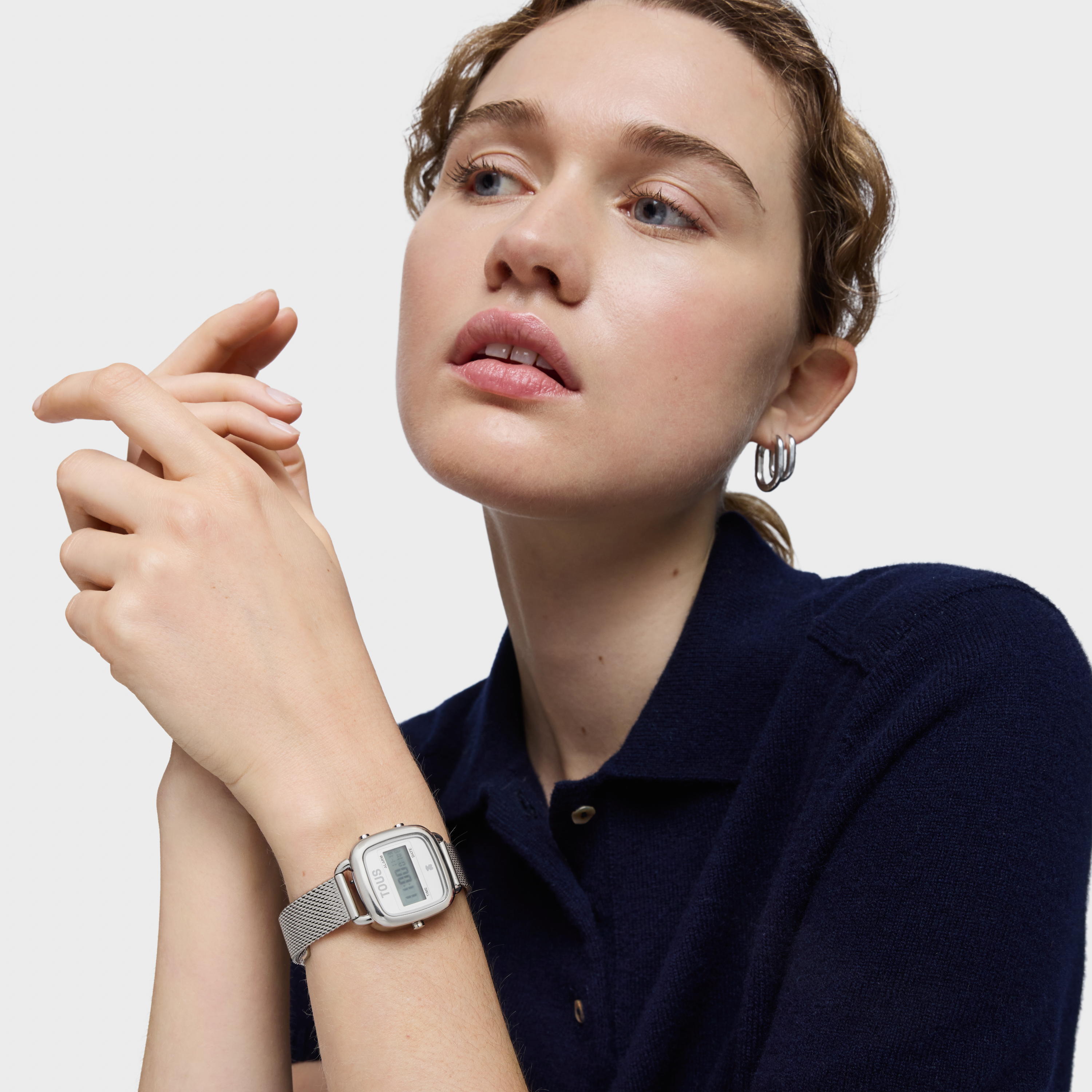 Digital Watch with steel bracelet D-Logo Mini