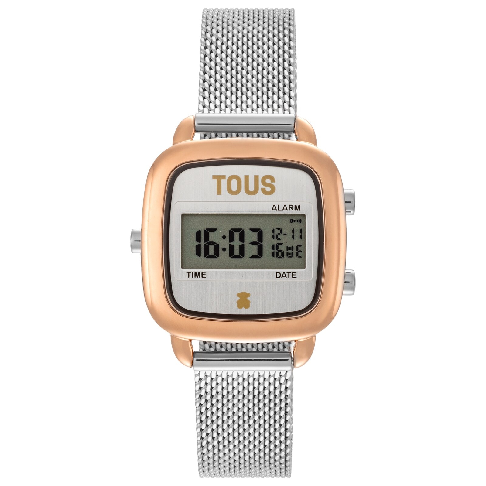 Two-tone digital Watch with steel bracelet D-Logo Mini
