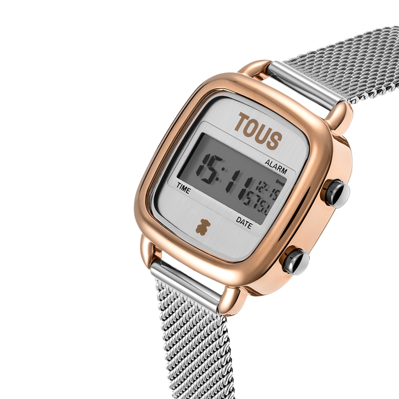 Two-tone digital Watch with steel bracelet D-Logo Mini