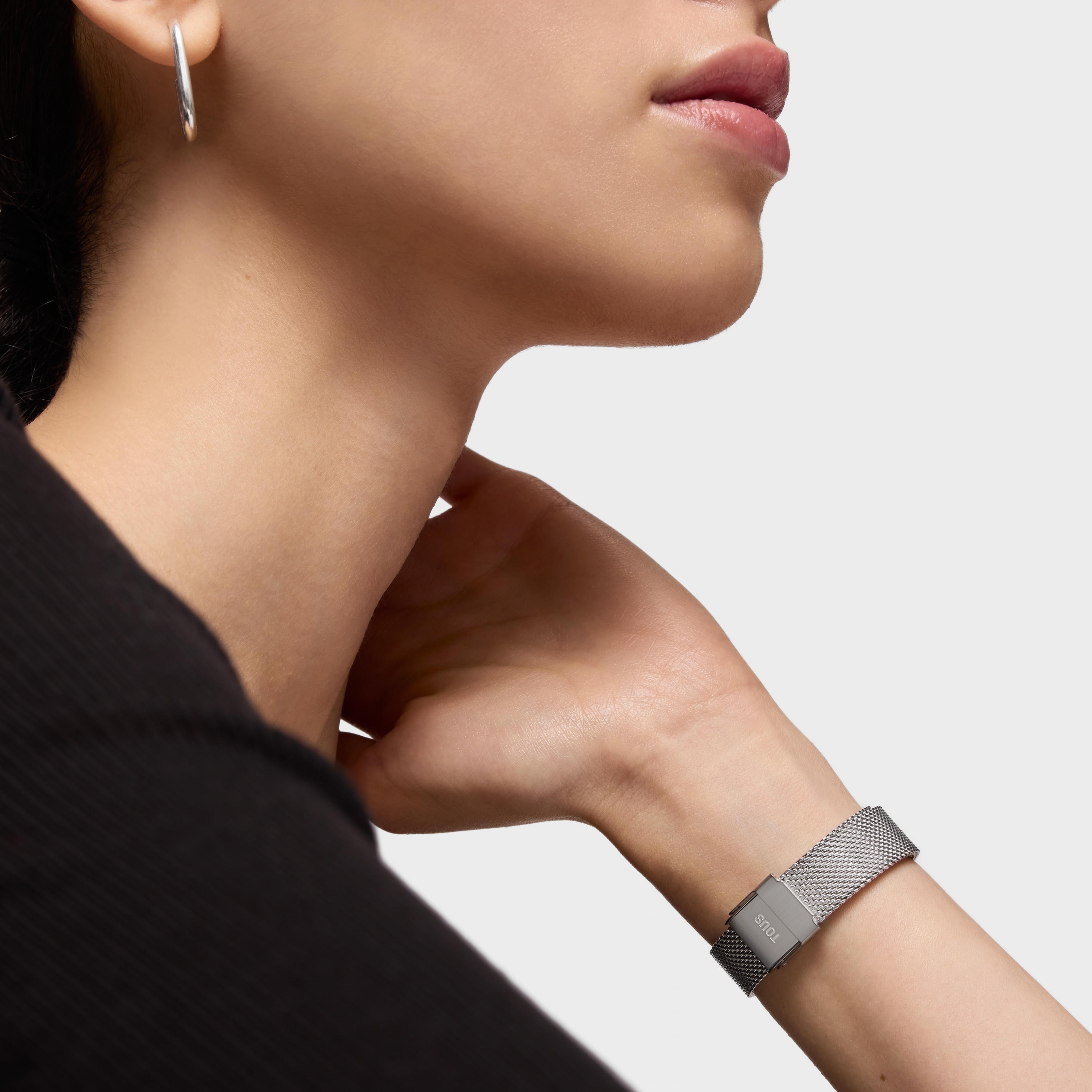 Two-tone digital Watch with steel bracelet D-Logo Mini