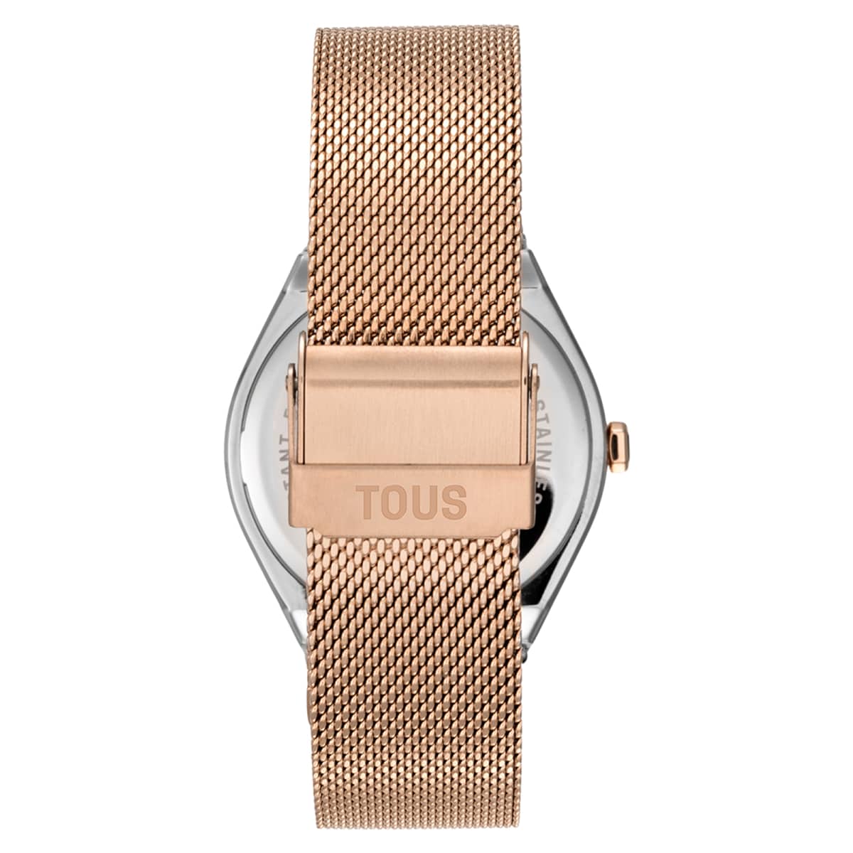 Analog Watch in rose-colored steel with steel bracelet Karat Round Mesh