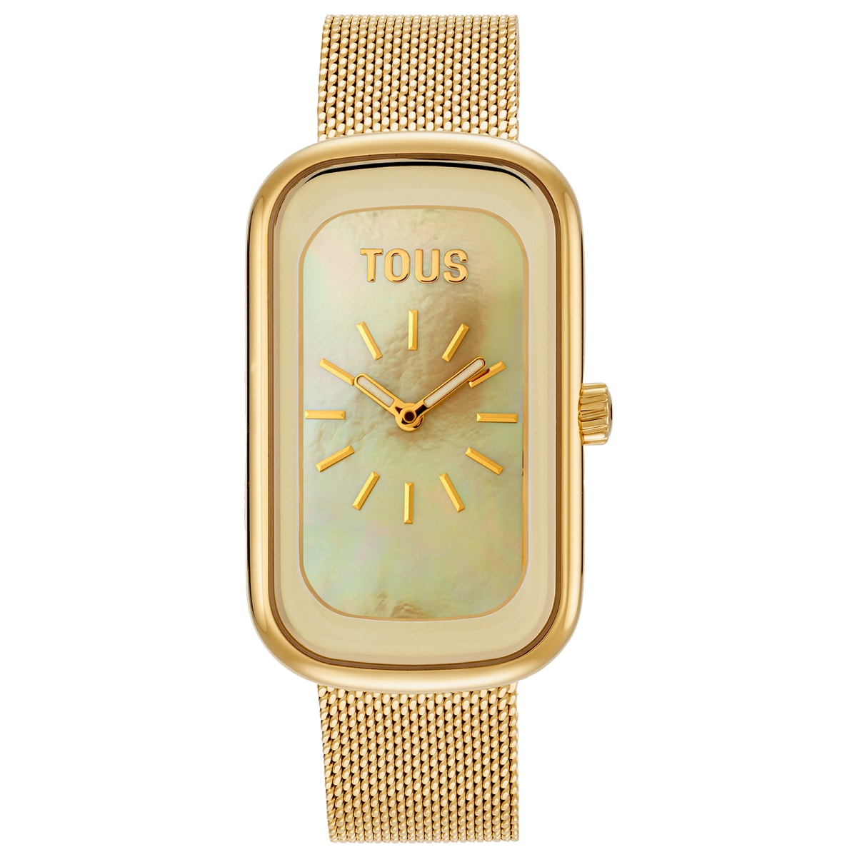 Analog watch with mother-of-pearl face and gold-colored steel bracelet T-Band Club