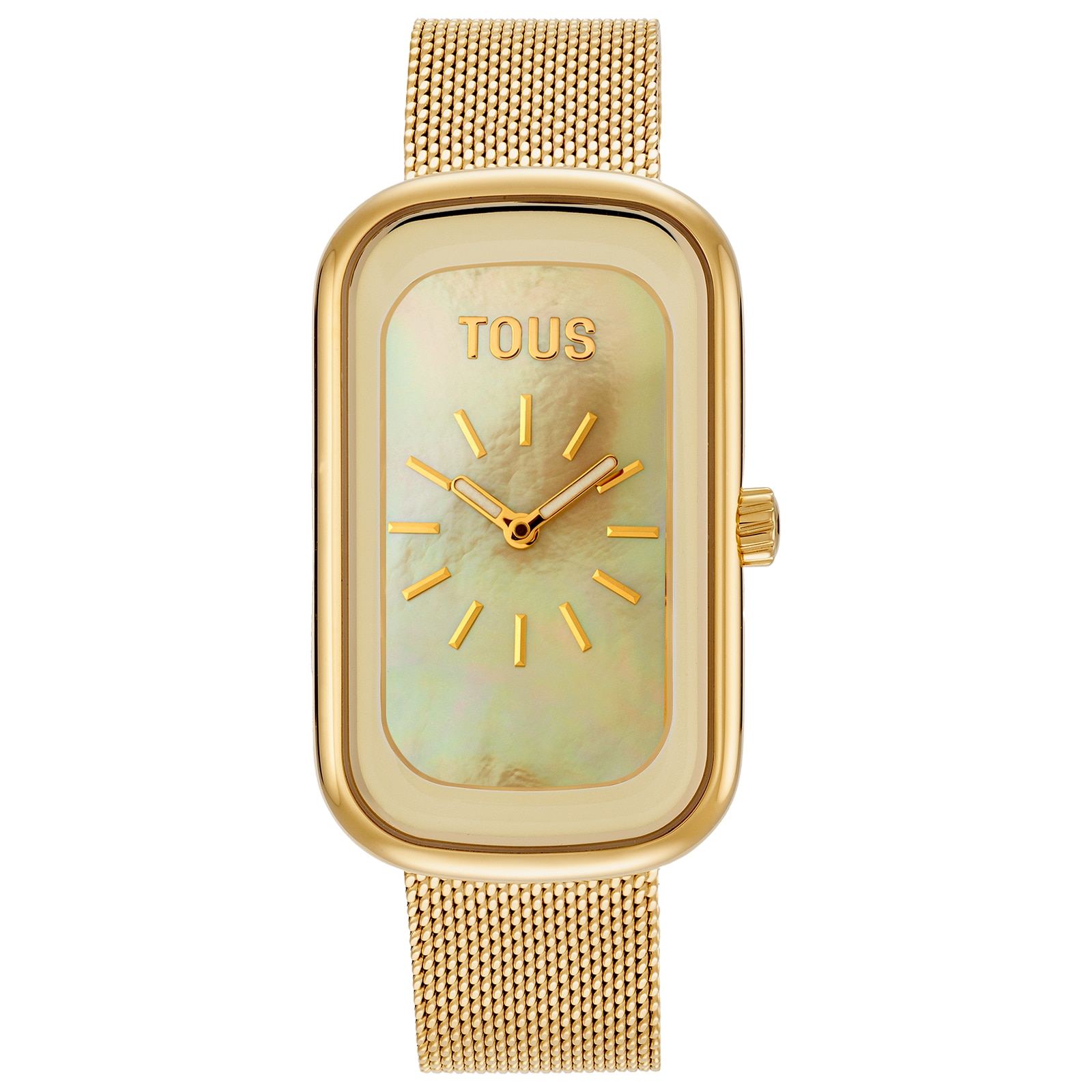 Reloj analógico con esfera de nácar y brazalete dorado T-Band Club