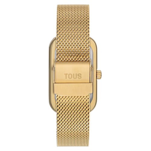 Analog watch with mother-of-pearl face and gold-colored steel bracelet T-Band Club