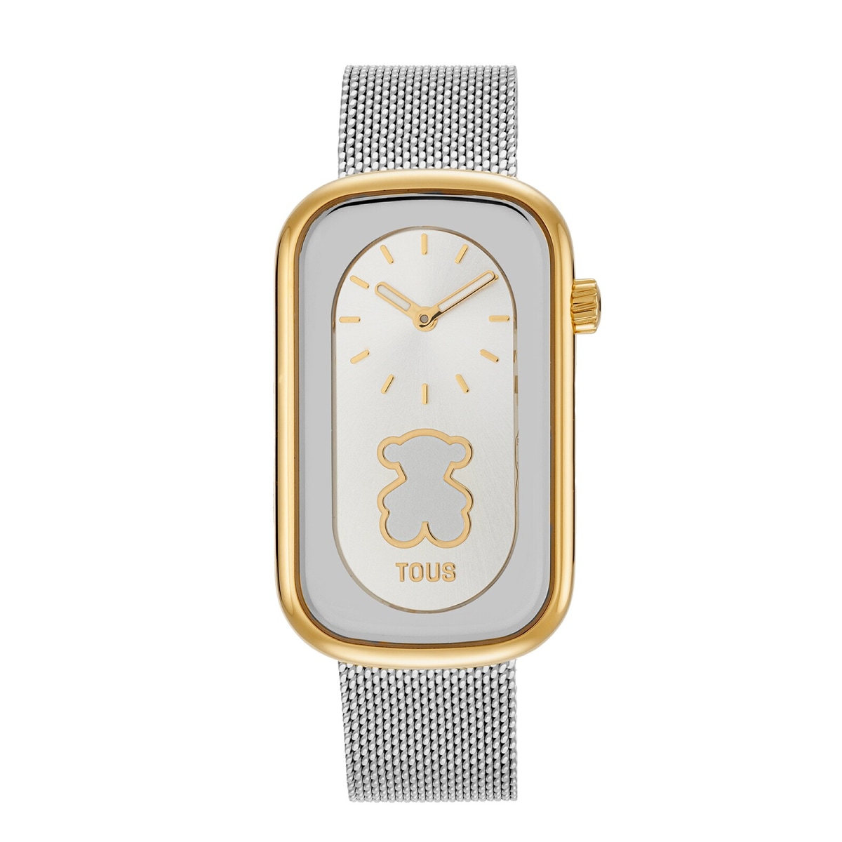 Tous - Reloj Analógico Bicolor Con Silueta Oso Y Brazalete De Acero T-Band Club - Único