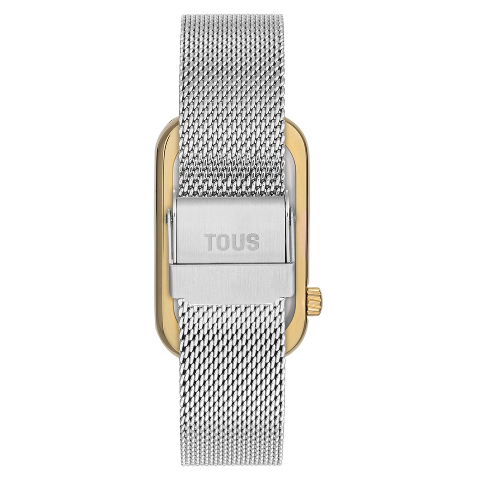 Two-tone analog Watch with bear silhouette and steel bracelet T-Band Club