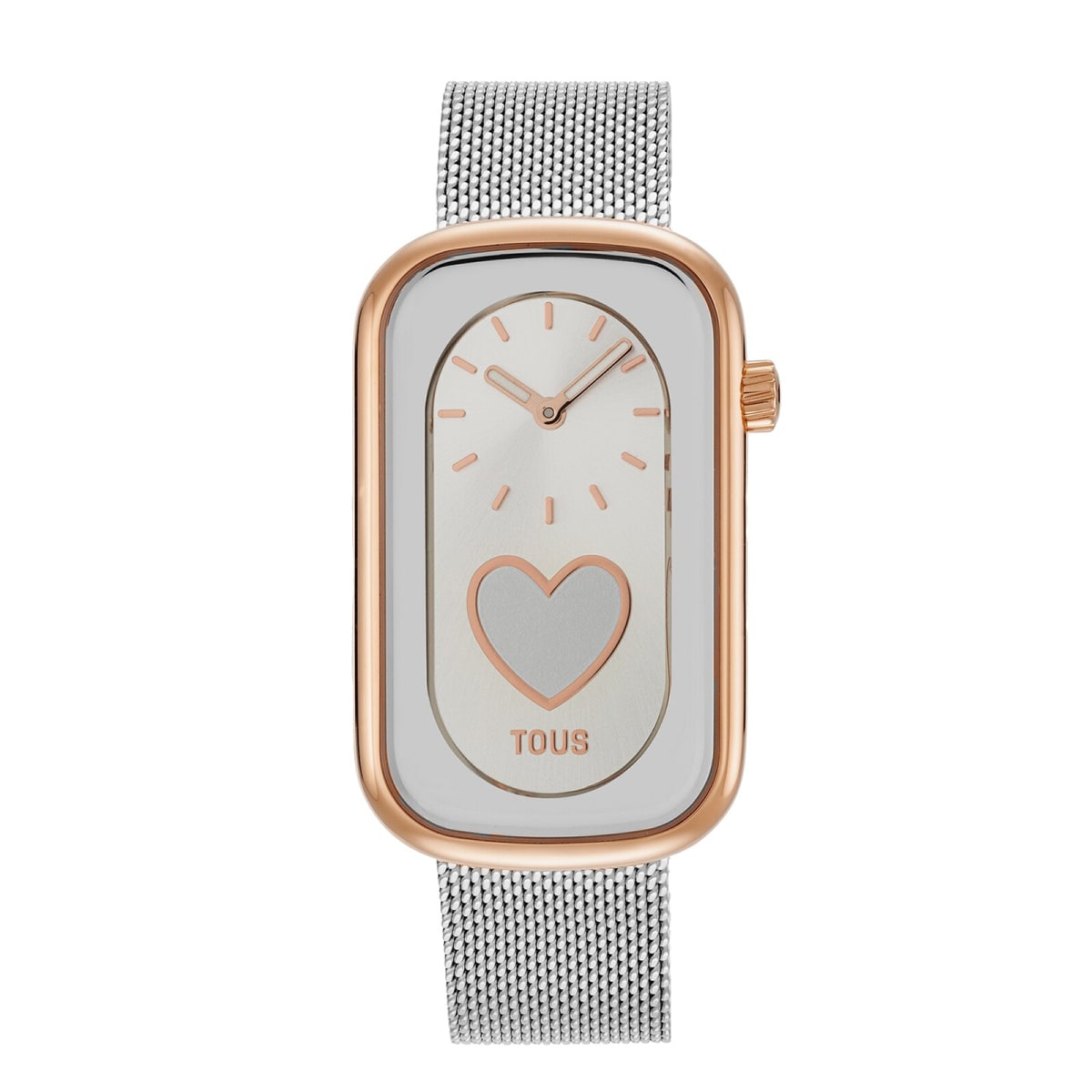 Tous - Reloj Analógico Bicolor Con Silueta Corazón Y Brazalete De Acero T-Band Club - Único