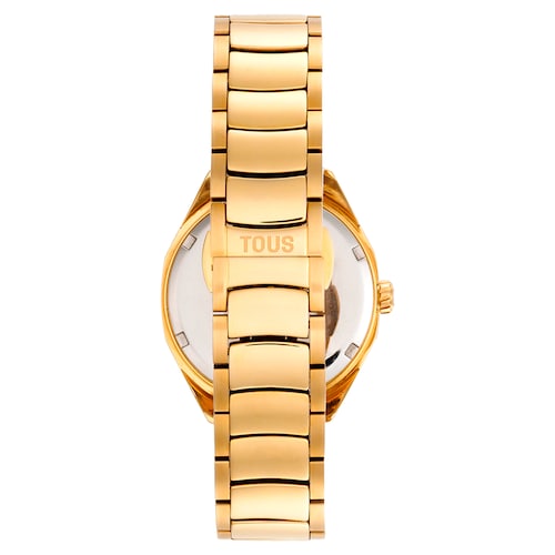 Analog Watch with Swiss movement, mother-of-pearl face and gold-colored steel link bracelet TOUS Now