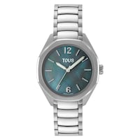 Analog Watch with Swiss movement, mother-of-pearl face and steel link bracelet TOUS Now Lady