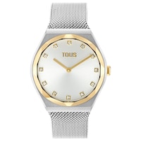 Analog Watch with steel and gold-colored steel bracelet Karat Round Mesh