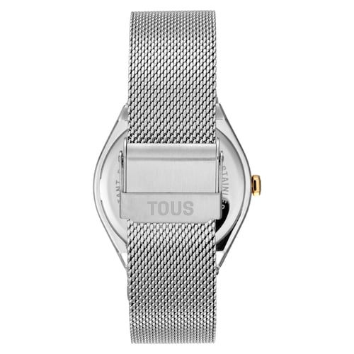 Analog Watch with steel and gold-colored steel bracelet Karat Round Mesh