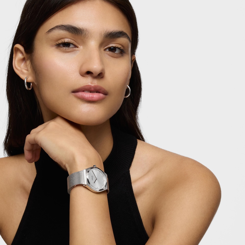 Analog Watch with steel bracelet Karat Round Mesh