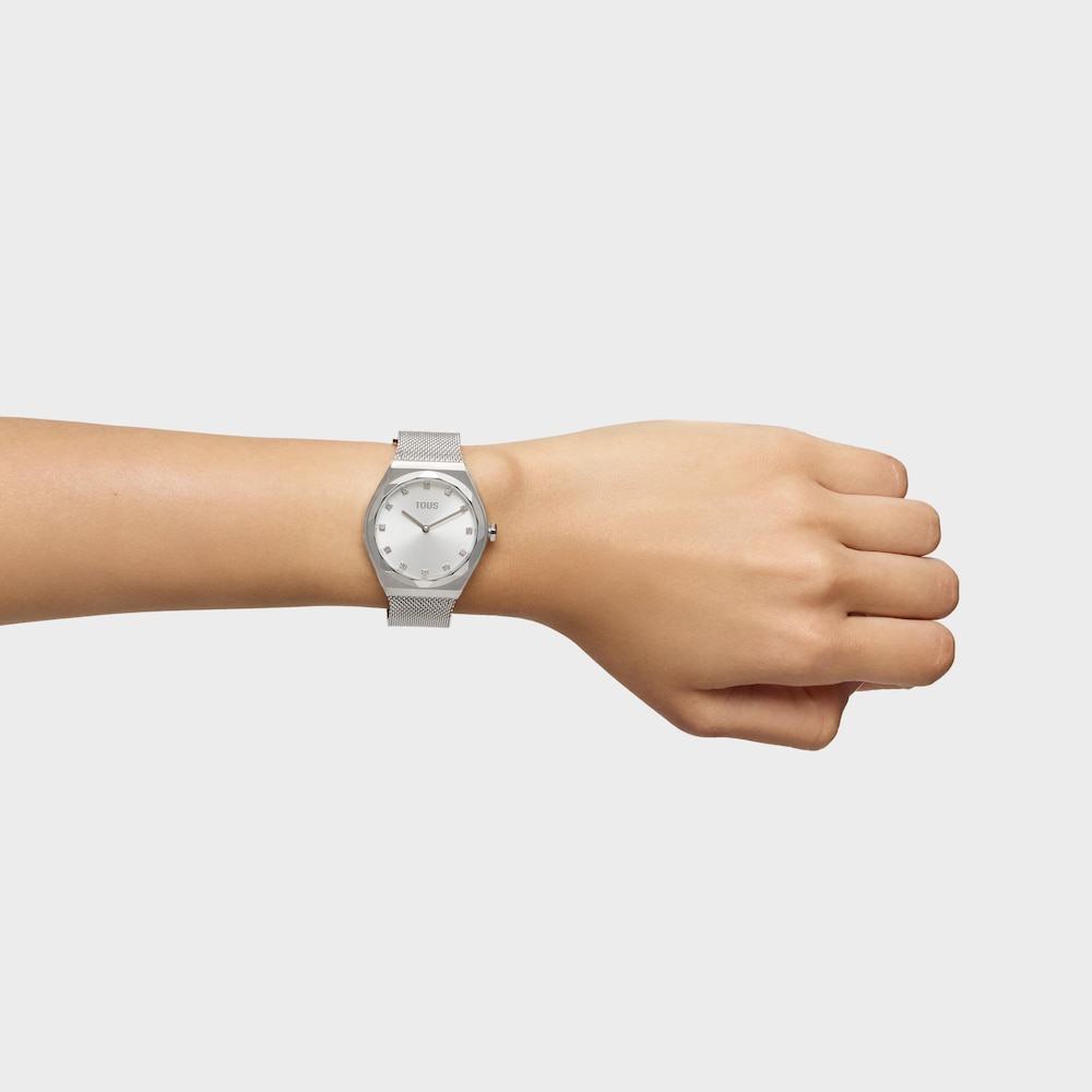 Analog Watch with steel bracelet Karat Round Mesh