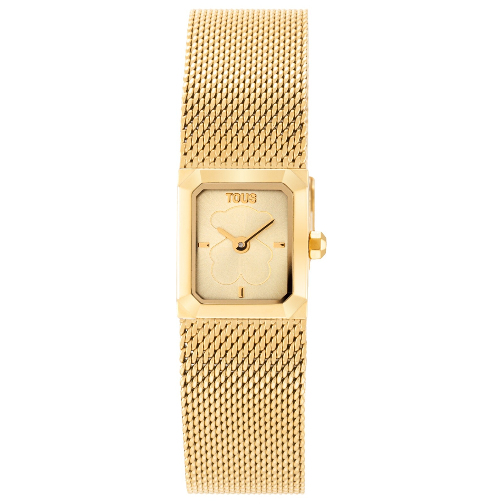 Analog Watch with gold-colored steel Milanese mesh bracelet Mini Mesh