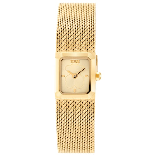 Analog Watch with gold-colored steel Milanese mesh bracelet Mini Mesh
