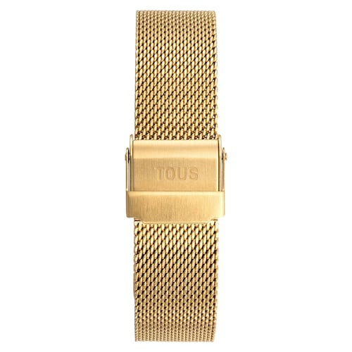 Analog Watch with gold-colored steel Milanese mesh bracelet Mini Mesh