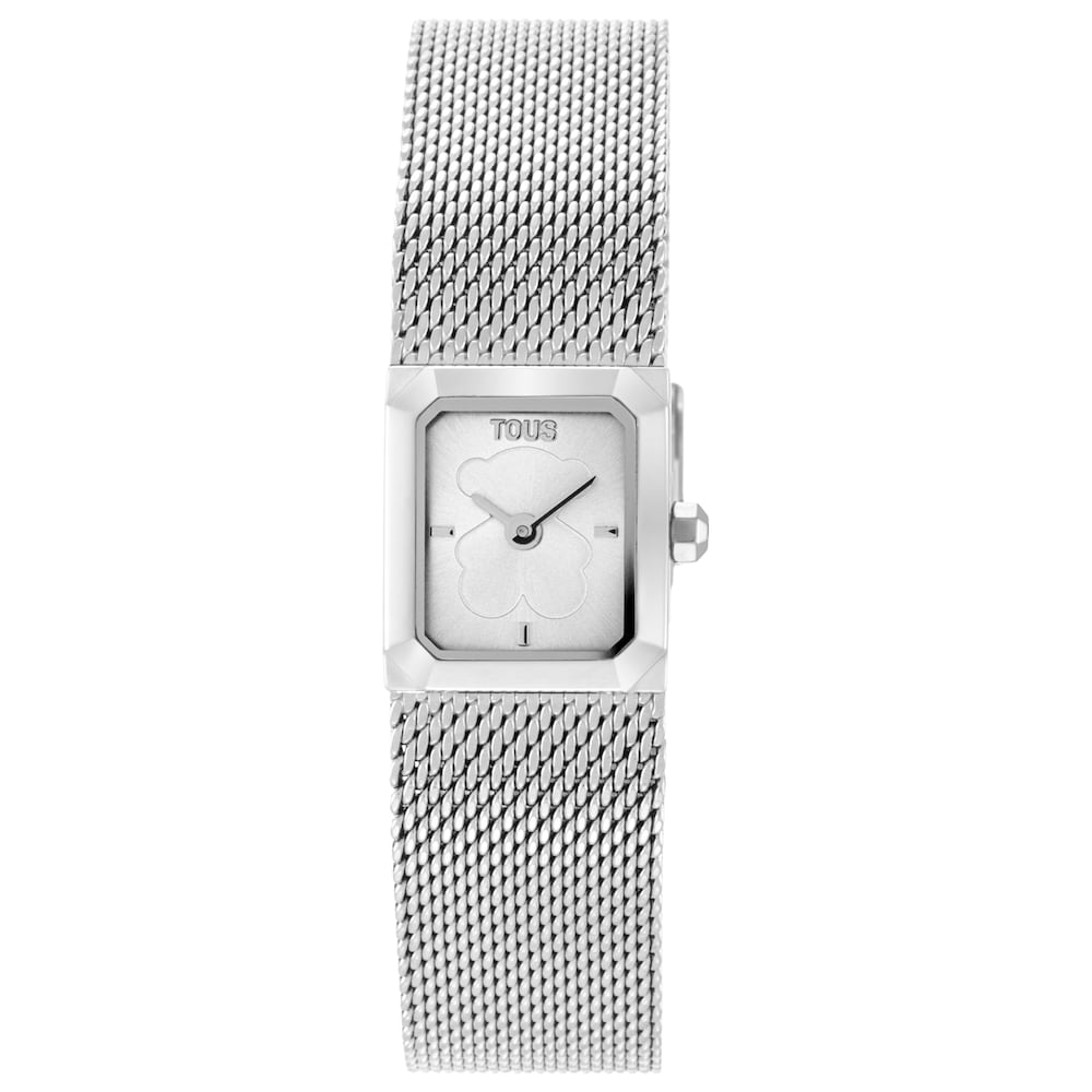 Reloj analógico con brazalete de malla milanesa de acero Mini Mesh image number 0