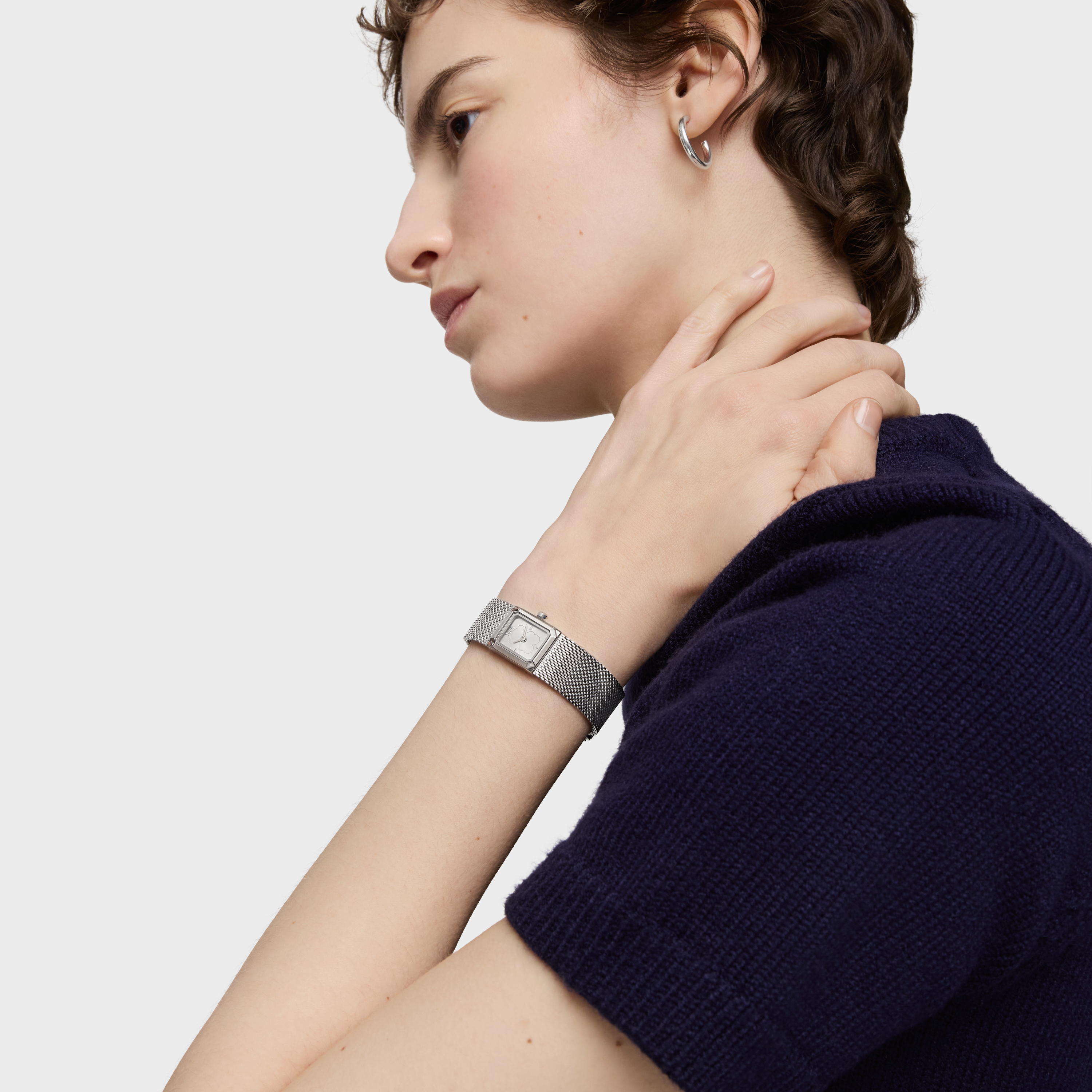 Analog Watch with steel Milanese mesh bracelet Mini Mesh