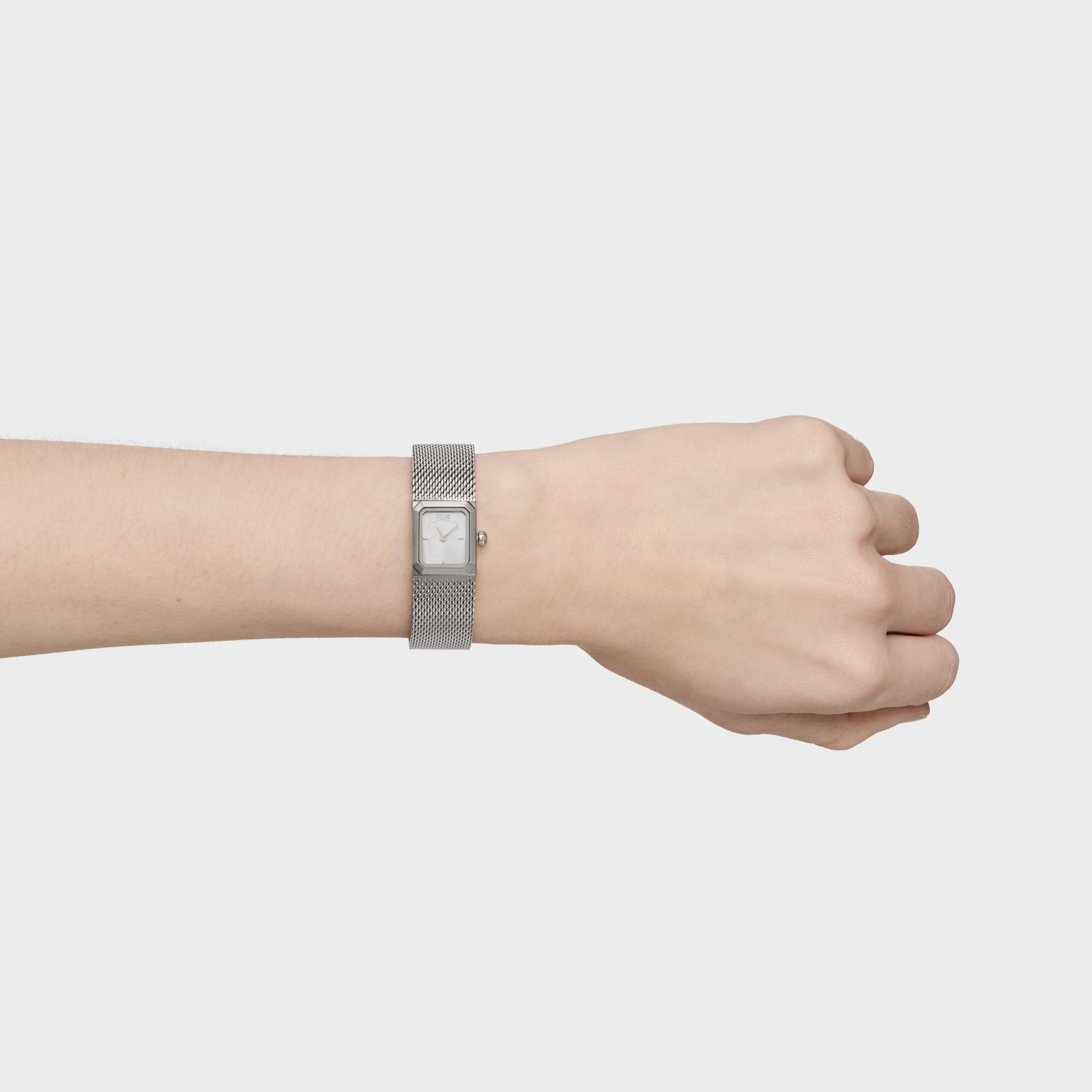 Reloj analógico con brazalete de malla milanesa de acero Mini Mesh