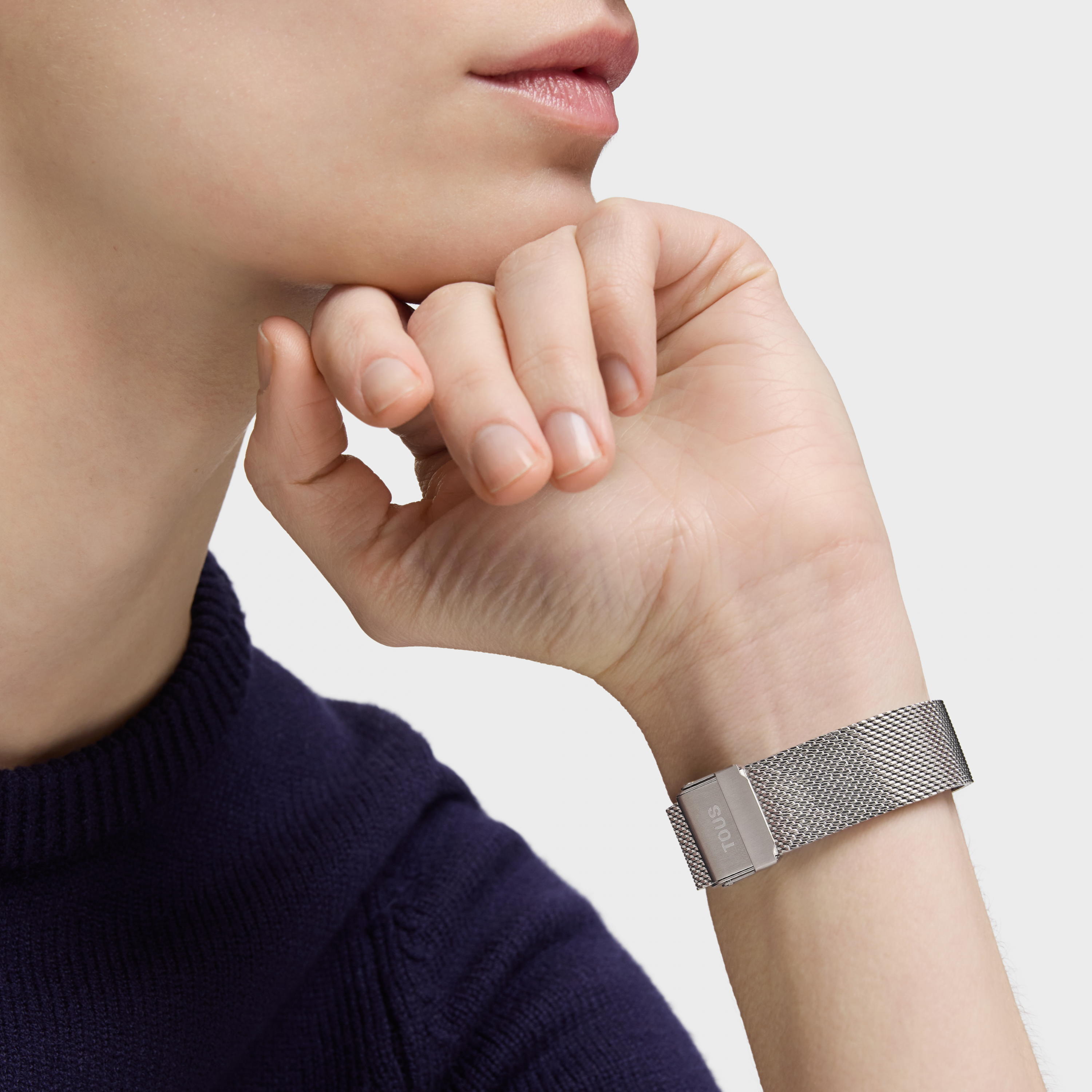 Reloj analógico con brazalete de malla milanesa de acero Mini Mesh