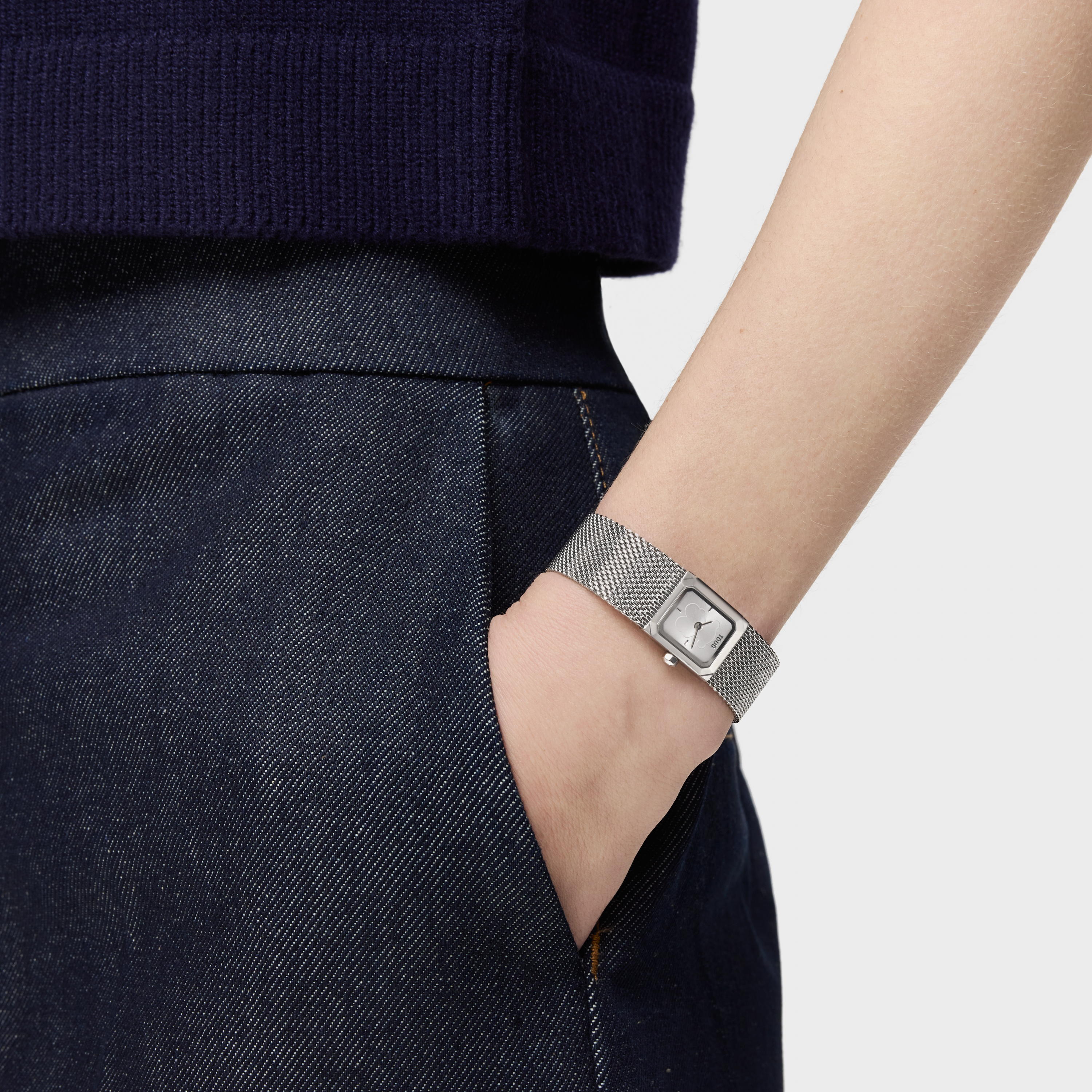 Analog Watch with steel Milanese mesh bracelet Mini Mesh