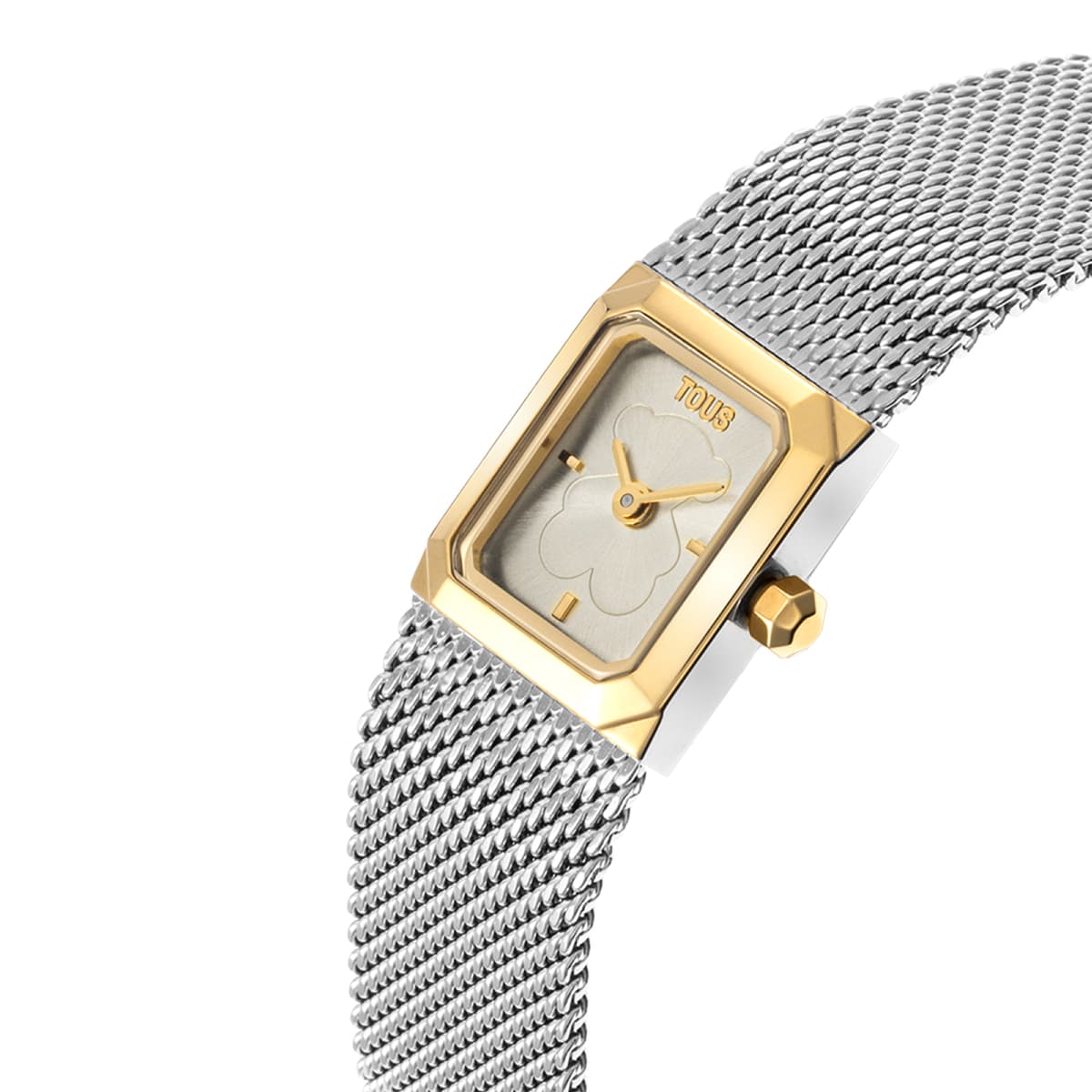 Analog Watch with steel Milanese mesh bracelet and gold-colored steel Mini Mesh