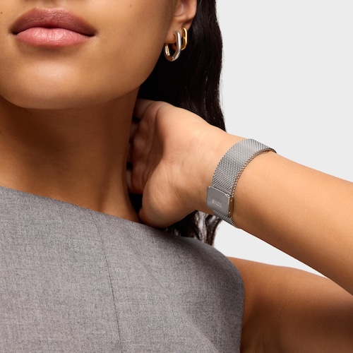 Analog Watch with steel Milanese mesh bracelet and gold-colored steel Mini Mesh