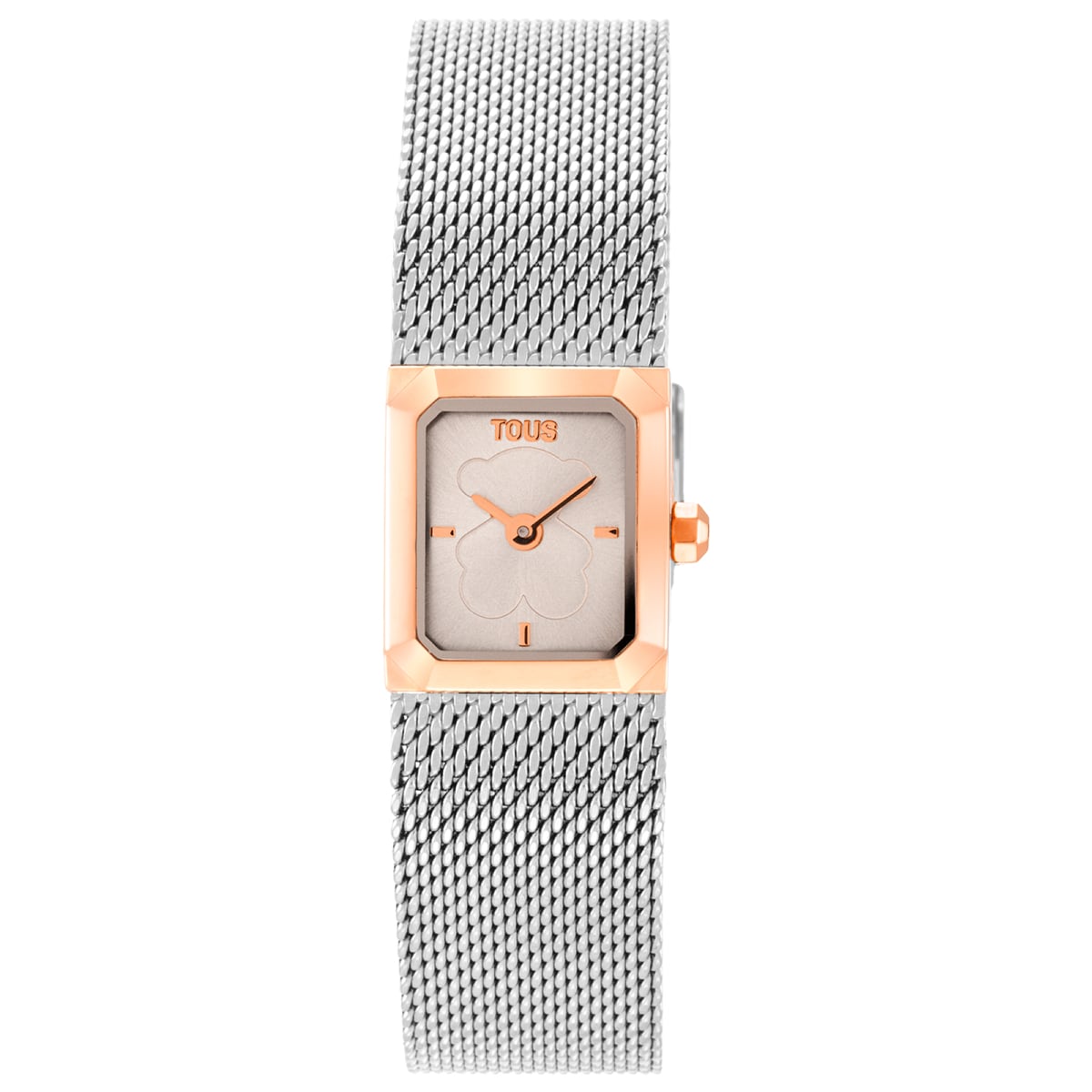 Tous - Reloj Analógico Con Brazalete De Malla Milanesa De Acero Y Acero Rosa Mini Mesh - U