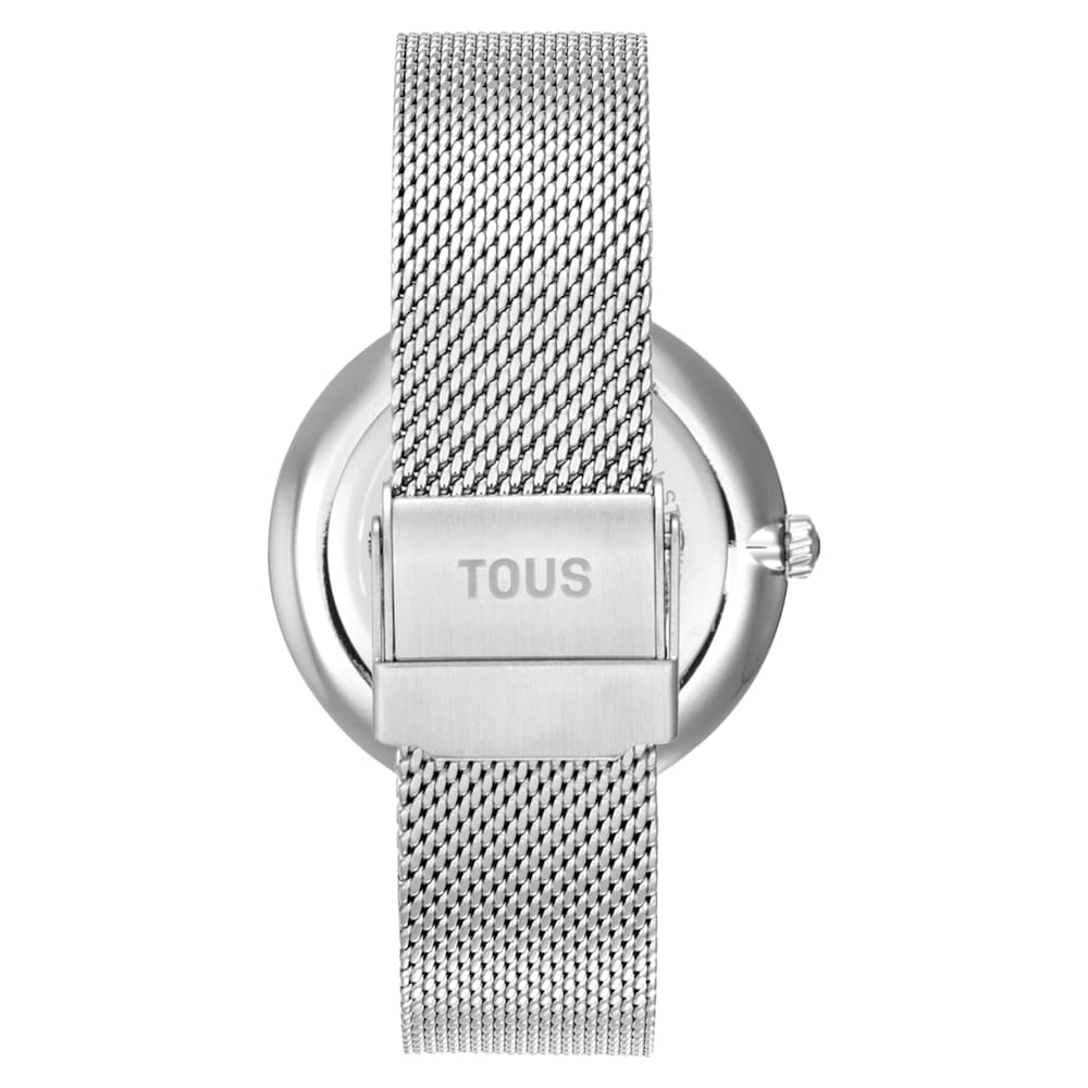 Analog Watch with blue face and steel bracelet S-Mesh Mirror